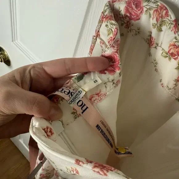 House of CB Jasmine Rose Print Draped Corset Dress XS - Picture 9 of 13